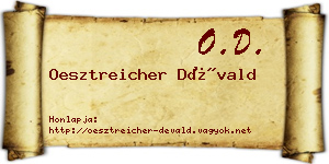 Oesztreicher Dévald névjegykártya